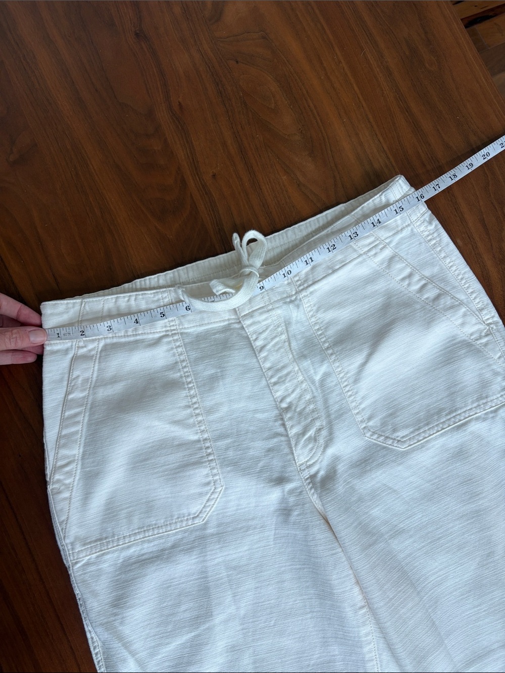 J. Crew Tie-waist camp pant in Cream Size Medium - Picture 7 of 7